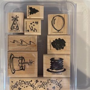 9pc 2002 Stampin’ Up stamps